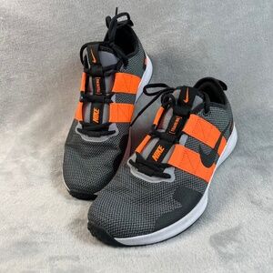 NIKE TR2 Training Sneakers Gray/Orange Stability Gym Workout sz 9 Men's